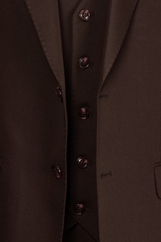 İlayda Emir Luxury, İtalyan Kesim, Slim Fit, Blazer, Erkek Takım Kahverengi