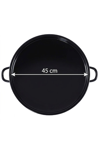 Emaye Kavurma Sacı 45 Cm Sülale Boy Siyah