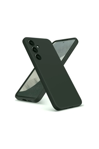 Galaxy Uyumlu A36 Kılıf Nano İçi Kadife Silikon - Koyu Yeşil