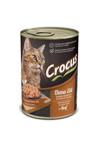 Crocus Yetişkin Kedi Dana Etli Yaş Mama 400gr