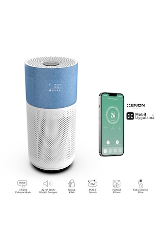 Xenon Smart Air Purifier Akıllı Hava Temizleme Cihazı Mavi X7420_M2