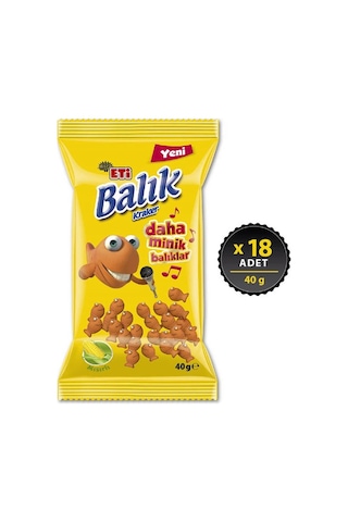Eti Balık Kraker Mini Mısırlı 18 x 40 G