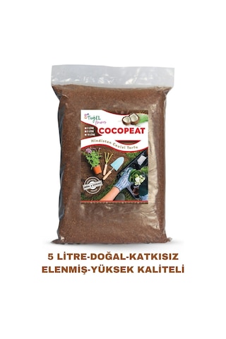 Tuğel Flowers Cocopeat Katkısız ve Elenmiş Hindistan Cevizi Kabuğu Torfu 5 L