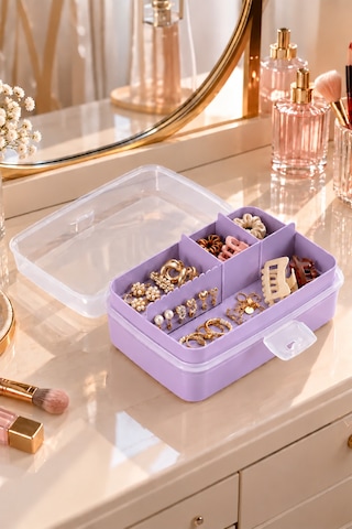 Porsima 1192-3 Premium 12 Bölmeli Çok Amaçlı Organizer Saklama Ka Lila