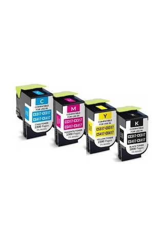 Uyumlu Kartuş For Lexmark Cs317 Siyah Toner 3k