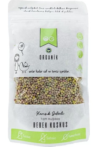 Organik Karışık Sebzeli Tam Buğday Bebek Kuskus +7 250gr