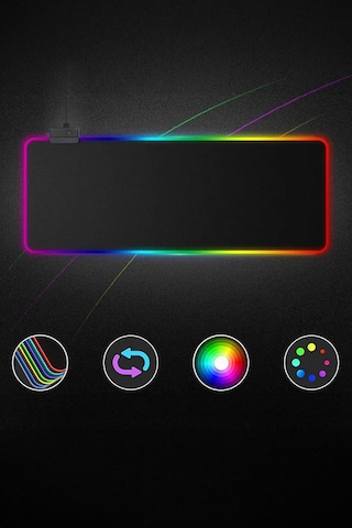 Thentech M Boy Rgb Ledli Oyuncu Mousepad Dayanıklı Kaygan Oyuncu Mousepad