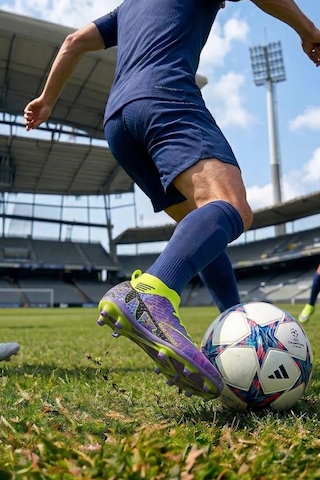 In Step Air Mor Futbol Akademik Krampon - Kaymaz Taban Halı Saha Ayakkabısı 565 Mor Yıldırım