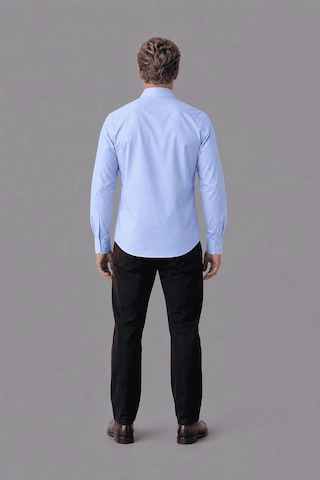 Bisse Mavi Regular Fit Cepsiz Klasik Uzun Yaka Gömlek Gmkls252180 D35