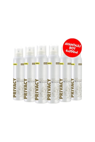 Privacy Gold Kadın Sprey Deodorant 6 x 200 ML