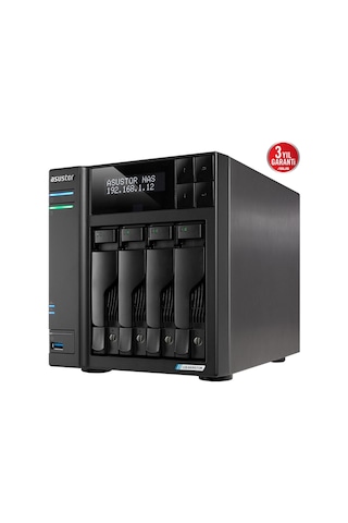 Asustor 4diskli Celeron Qc- 4gb Ram-2-2.5gbe Nas Server As6704t V2