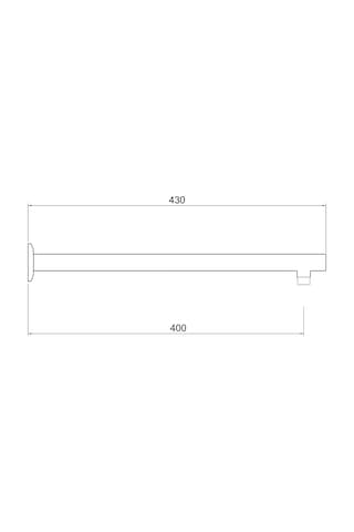 Aqua Bagno Ankastre Duvardan Duş Kolu 42,5 Cm. Paslanmaz Krom