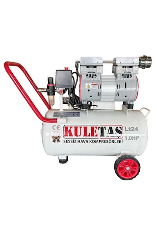 Kuletaş 1 Hp 8 Bar 24  LT Süper Sessiz Yağsız Hava Kompresörü