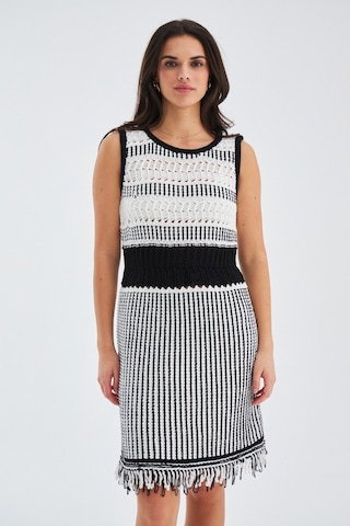 Peraluna KİYO DRESS Kolsuz Pamuklu Diz Hizası Yazlık Kadın Elbise