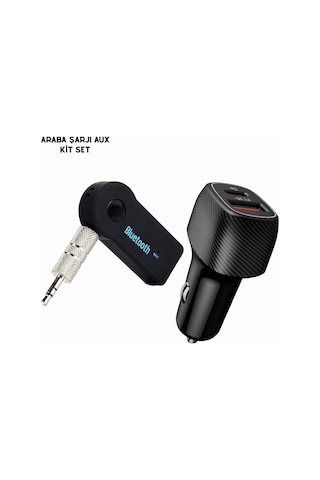 Araç İçi Bluetooth Müzik Kiti + Type-c Pd Araç Şarjı Seti