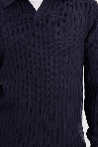 Tudors Erkek Standart Fit Normal Kesim Polo Yaka Lacivert Kazak-46285