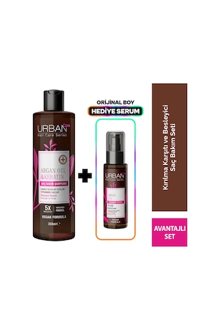 Argan Yağı & Keratin Besleyici Ve Kırılma Karşıtı Saç Bakım Şampuanı-350 Ml-serum Hediye