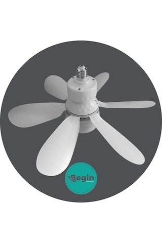 Begin 6 Kanatlı Tavan Vantilatör Uzaktan Kumandalı Led Işıklı