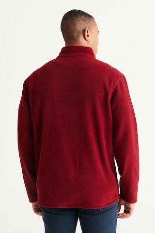 AC&Co / Altınyıldız Classics Erkek Bordo Anti-Pilling Tüylenme Yapmayan Standart Fit Bato Yaka Soğuk Geçirmez Polar Sweatshirt 4A5221100016BRDM