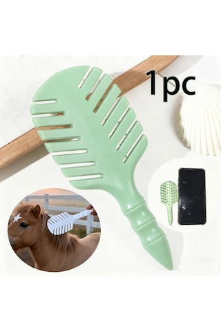 Elmpaly 1 Adet Açık Yeşil Minyatür At Fırçası Yumuşak Kıllar Hassas Tüy Bakımı