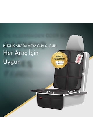 Protex L Beden Çocuk Koltuğu Koruyucu Minderi Isofıx Uyumlu, Kaymaz, Su Geçirmez 600d Kumaş Oto Koltuğu Aksesuar Çok Renkli