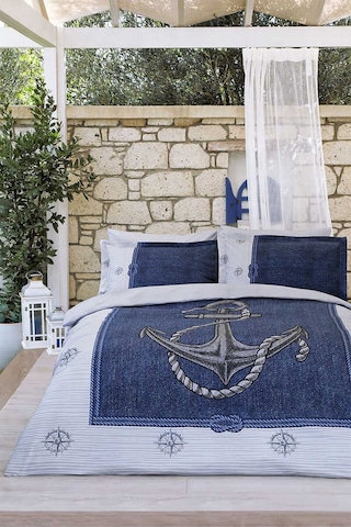 Özdilek Pike Tek Kişilik Pike Takımı Anchor Denim Özdilek Pike Tek Kişilik Pike Takımı Anchor Denim