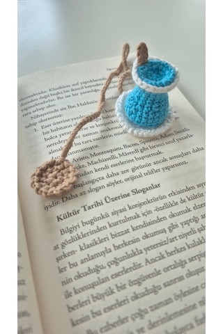 Turanyum Türkistan Çayı Örgü Amigurumi Kitap Ayracı Hediyelik Aksesuar