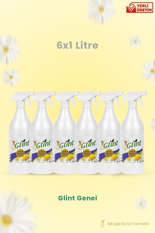 Glint Çok Amaçlı Bitkisel I Çerikli Temizlik- 6x1 Litre 6'lı Set