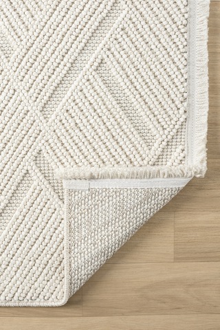 Fizy Beyaz Halı Loop Sisal Halı Modern Dokuma Oturma Odası Salon Halısı 13791a Beyaz