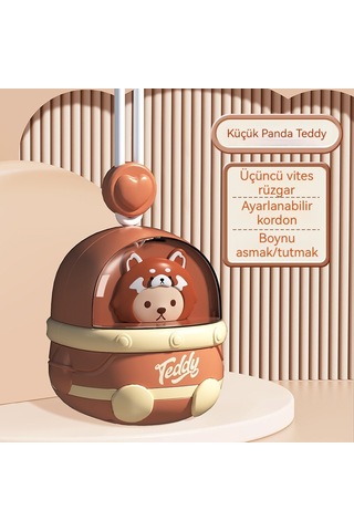 Aurora Açıkton Usb Şarj Karikatür Asılıboyun El Yapraksız Fan Küçük 3