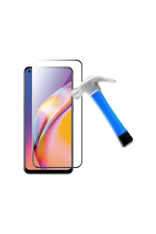 Oppo Reno 5 Lite Uyumlu Zore Kenarları Kırılmaya Dayanıklı Cam Ekran Koruyucu
