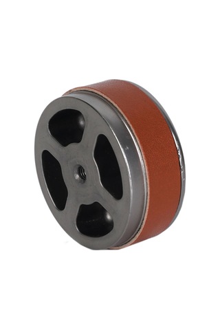 Forte Alüminyum Düğme Kulp Dolap Çekmece  Komidin Kulbu 50mm Mat Metalik Siyah - Vizon Deri 