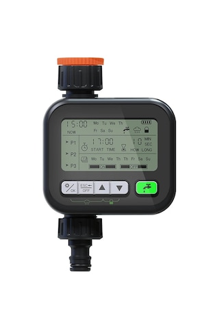 Sones Bahçe Zamanlayıcısı Otomatik Sulama Cihazı Bahçe Balkon Sulama Cihazı Akıllı Sulama Sistemi Kontrol Cihazı Siyah