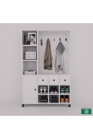 Vestiyer Portmanto Çekmeceli Raflı Ayakabılık Bölmeli