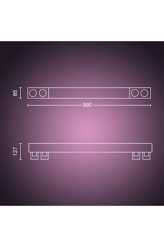Philips Hue WCA Centris Led 4'lü Akıllı Spot Lamba 4x5.7W (Siyah)