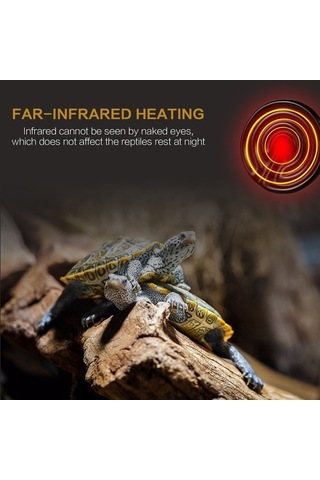 Ulzyvf Siyah Seramik Metal Reptil Isıtma Lambası, E27 Eu Fiş, 220v, 50w-200w, 10.5x7.5cm Siyah Siyah