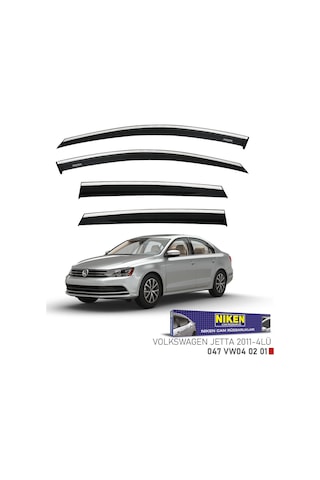 Niken Vw Jetta Cam Rüzgarlığı Kromlu 2011+ Niken 047 Vw04 02 01