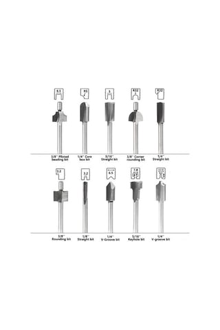 Ebitda 10 Adet Hss+titanyum Freze Ucu Seti: Altın/gümüş Renk, Günlük Ahşap İşler İçin Mükemmel Yardımcı