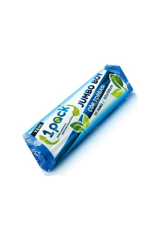 Jumbo Boy Çöp Torbası 80x110 Cm 10'lu Jumbo Boy Çöp Torbası 80x110 Cm 10'lu