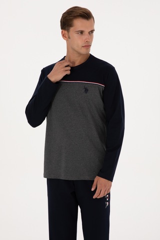 U.s. Polo Assn. Erkek Lacivert Pijama Takım 50318617-vr033 Lacivert