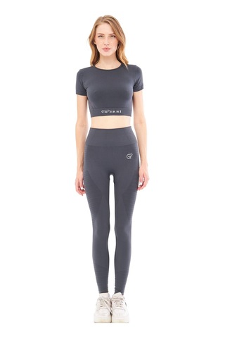 Giorgina Ferri Yumuşak Dokulu, Esnek Yoga, Koşu, Spor Ve Günlük Crop Top Mila