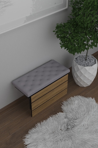 Mimoza Çok Amaçlı Döşemeli Tabure Ceviz