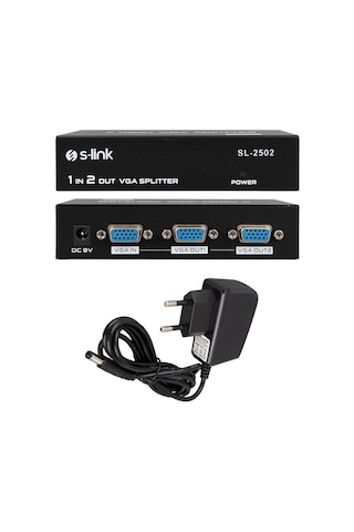 S-link Sl-2502 2 Port Vga Splitter Dağıtıcı
