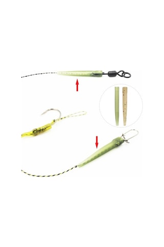 Ebitda Sağlam Misina Koruması - Yeşil/kamufle - 20/50/100 Adet Kauçuk Terminal