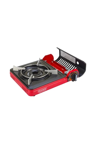 Orcamp Pro Ck-506 Köşeli Kırmızı Tekli Ocak 3 Adet Kts-227 Gaz Kartuşu Hediyeli Kırmızı