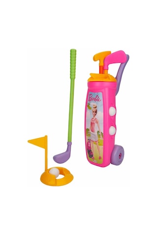 Barbie Golf Arabası Oyuncak Eğitici Oyun Seti Pembe