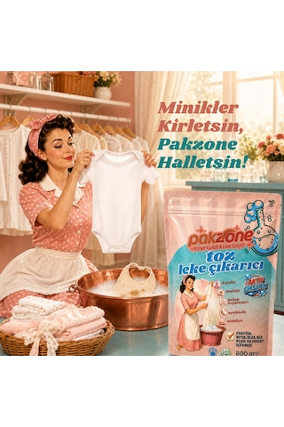 Pakzone Aktif Oksijen Çamaşır Ve Yüzey İçin Çok Amaçlı Oksijenli Toz Leke Çıkarıcı 800 Gr