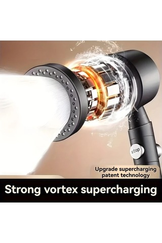 Fastbuy Challenger 5 Ayarlı Filtreli Lüks Gümüş Duş Başlığı, Banyo Nozulu Ve Aksesuarları Keyifli Yıldız