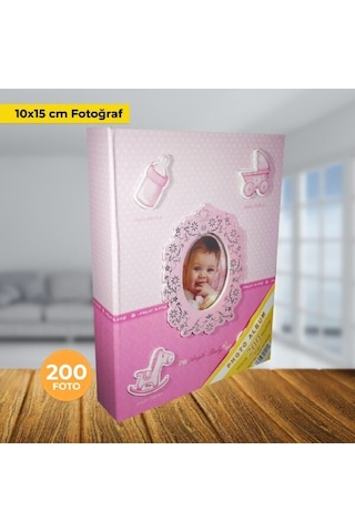 Aledo 10x15cm 200lük Bebek Fotoğraf Albümü Acr-pp46200-pembe