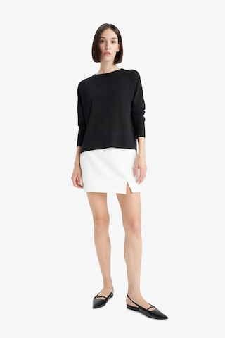Defacto - Regular Fit Bisiklet Yaka Triko Kazak C6818AX24WN Siyah